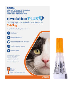 Revolution Plus Kitten 2.6kg to 5kg; 3 x monthly spot on doses