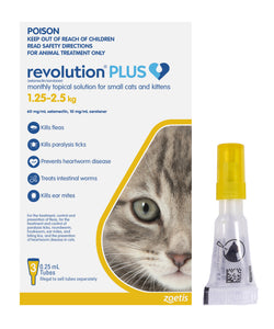 Revolution Plus Kitten 1.25kg to 2.5kg; 3 x monthly spot on doses