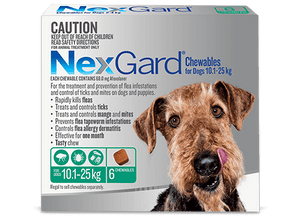 NEXGARD for dogs 10.1-25KG 3 Pack (green)