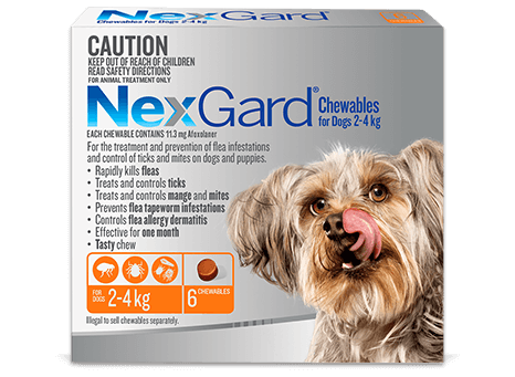 NEXGARD for dogs 2-4KG 3 Pack (orange)