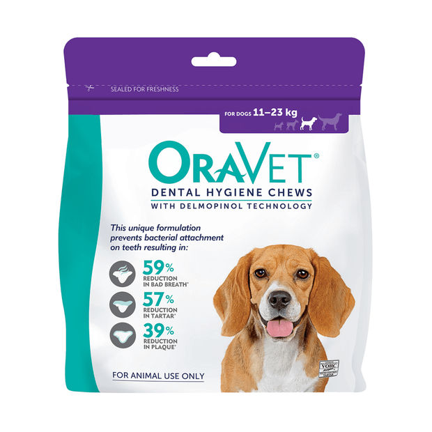 Oravet Dental Chews for medium dogs 11-23kg (28 pieces)